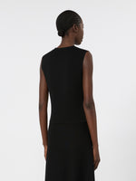 max mara viscose crepe yarn gilet for women