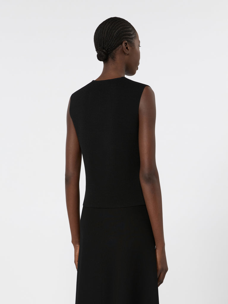 max mara viscose crepe yarn gilet