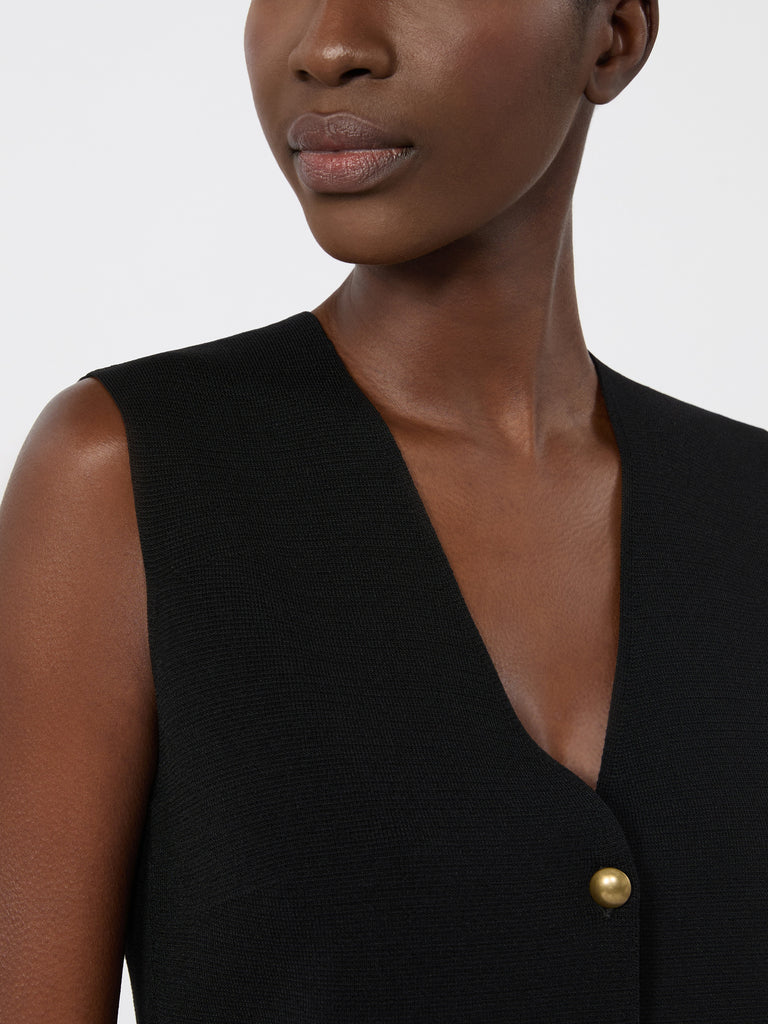 max mara viscose crepe yarn gilet