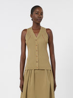 max mara cotton and viscose yarn gilet for women