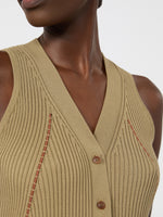 max mara cotton and viscose yarn gilet for women
