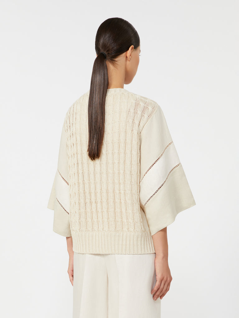 max mara loose-fit linen yarn sweater for women