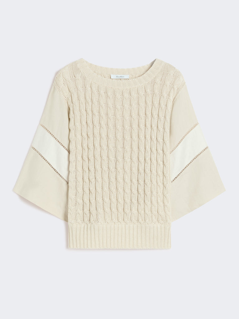 max mara loose-fit linen yarn sweater for women