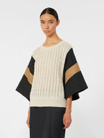 Loose-fit linen yarn sweater