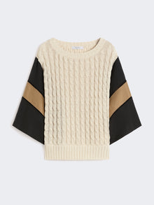 Loose-Fit Linen Yarn Sweater for Women - Beige - Max Mara UAE