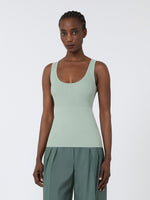 Viscose-Blend Yarn Top for Women - Sage Green - Max Mara UAE