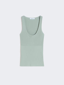 Viscose-Blend Yarn Top for Women - Sage Green - Max Mara UAE