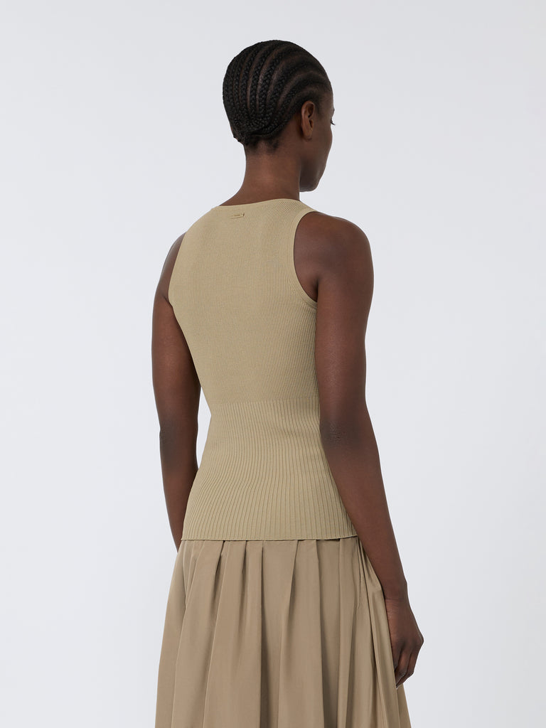max mara viscose-blend yarn top