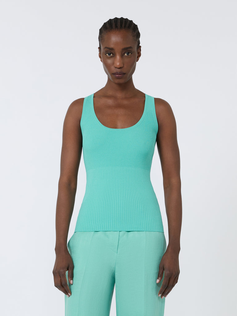 max mara viscose-blend yarn top