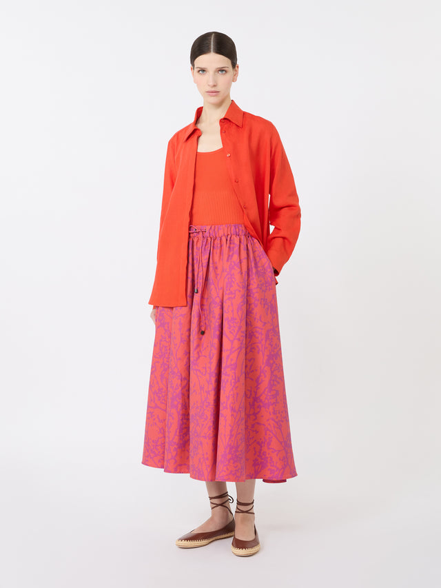 Viscose-Blend Yarn Top for Women - Coral - Max Mara UAE