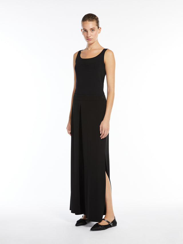 Viscose Crêpe Top for Women - Black - Max Mara UAE