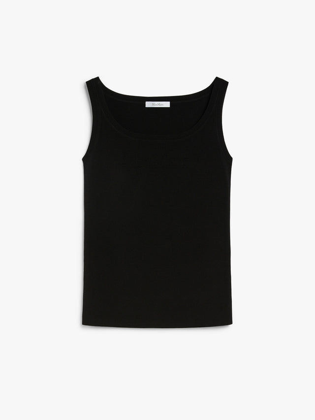 Viscose Crêpe Top for Women - Black - Max Mara UAE