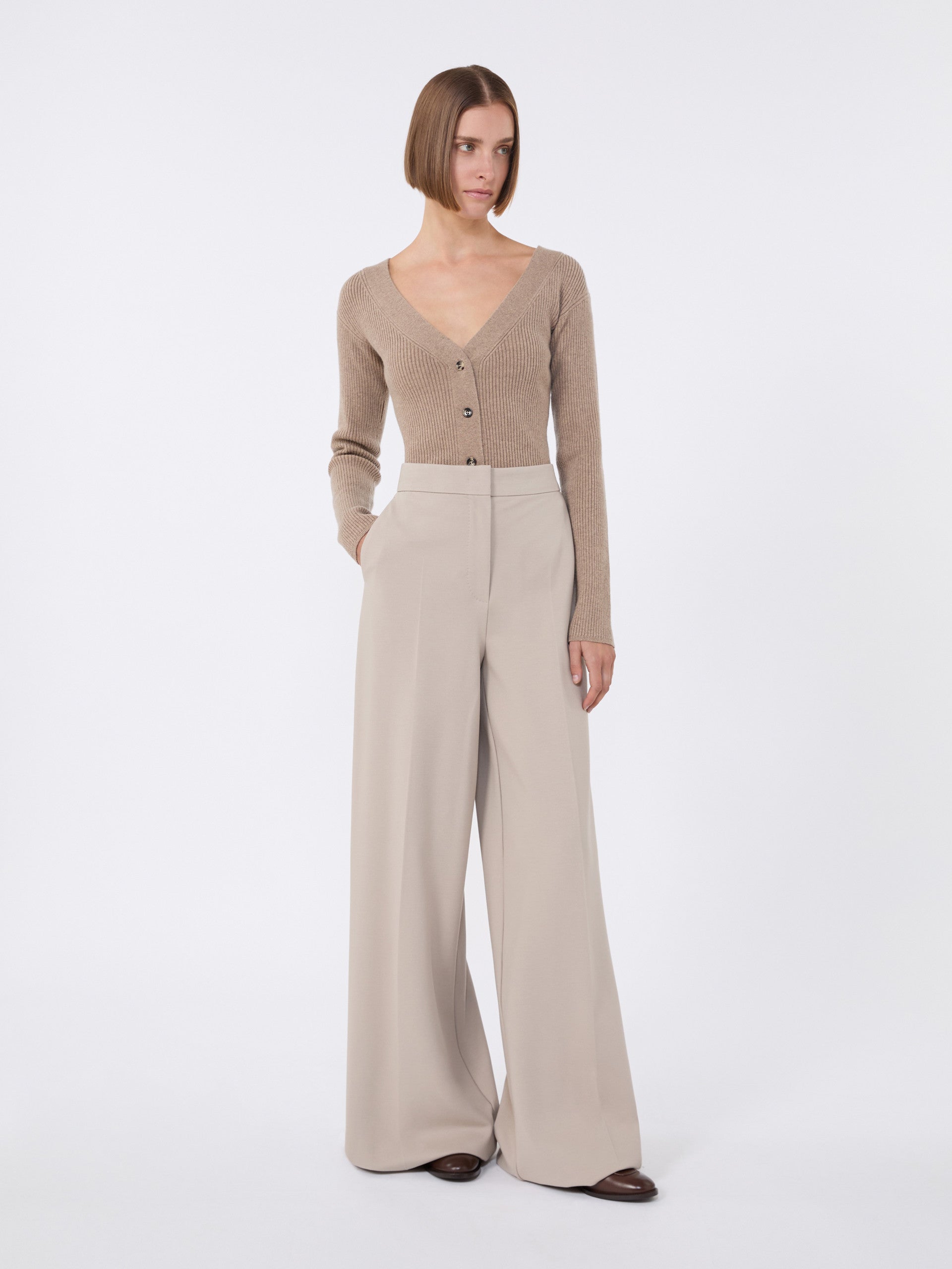 Wool And Cashmere Jumper for Women - Sand - Max Mara UAE
