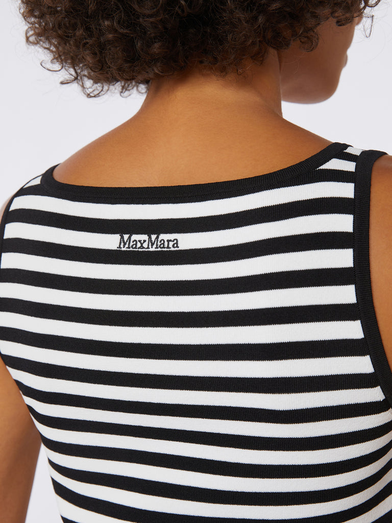 max mara viscose crêpe yarn sleeveless jumper