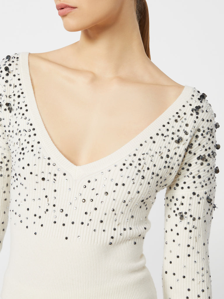 Wool and cashmere V-neck sweater