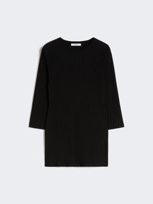 Viscose Crêpe Yarn Rib-Knit Jumper for Women - Black - Max Mara UAE