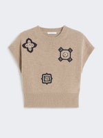 Wool and cashmere cropped sweater