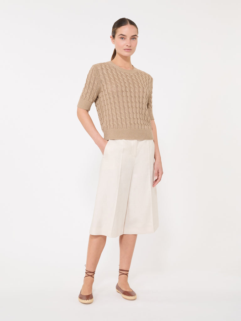 max mara cable-knit linen sweater for women