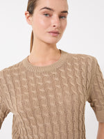 max mara cable-knit linen sweater for women