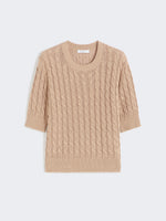 max mara cable-knit linen sweater for women