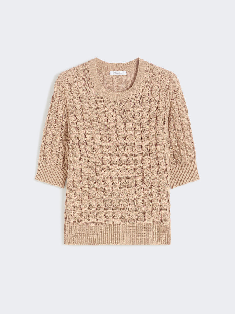 max mara cable-knit linen sweater for women