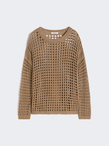 Cotton Mesh Jumper for Women - Desert - Max Mara UAE