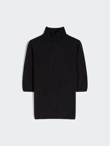 Stockinette-Stitched Wool Polo-Neck Sweater for Women - Ultramarine - Max Mara UAE