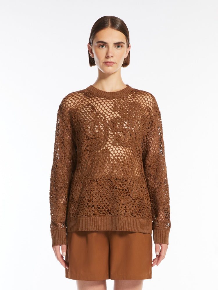 Embroidered cotton jumper