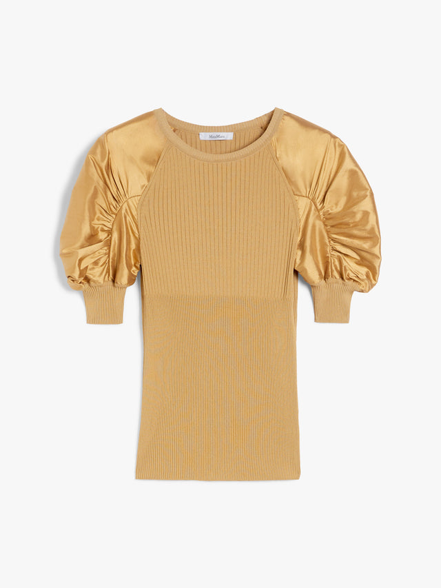 Ribbed Viscose Jumper for Women - Caramel - Max Mara UAE