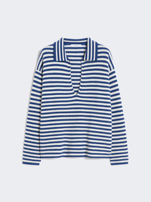 Ribbed Cashmere Jumper for Women - White Blue - Max Mara UAE