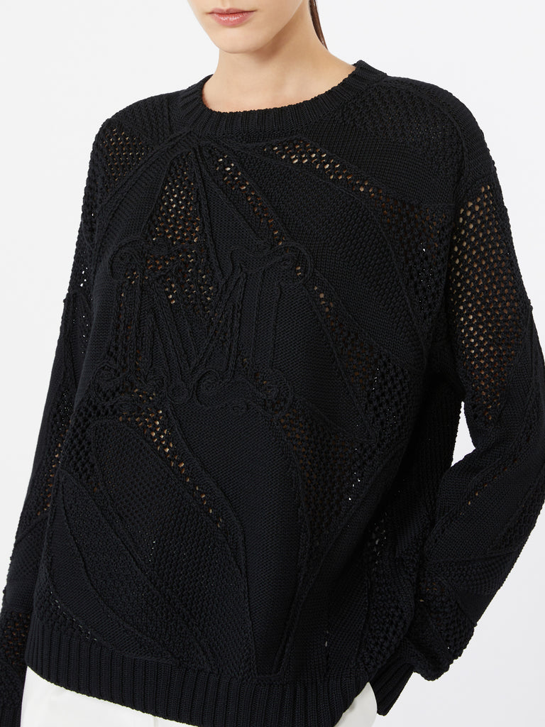 max mara embroidered cotton sweater