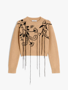 Short Wool And Cashmere Jumper for Women - Camel - Max Mara UAE