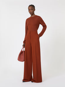 Cashmere Yarn Sweater for Women - Terra Cotta - Max Mara UAE