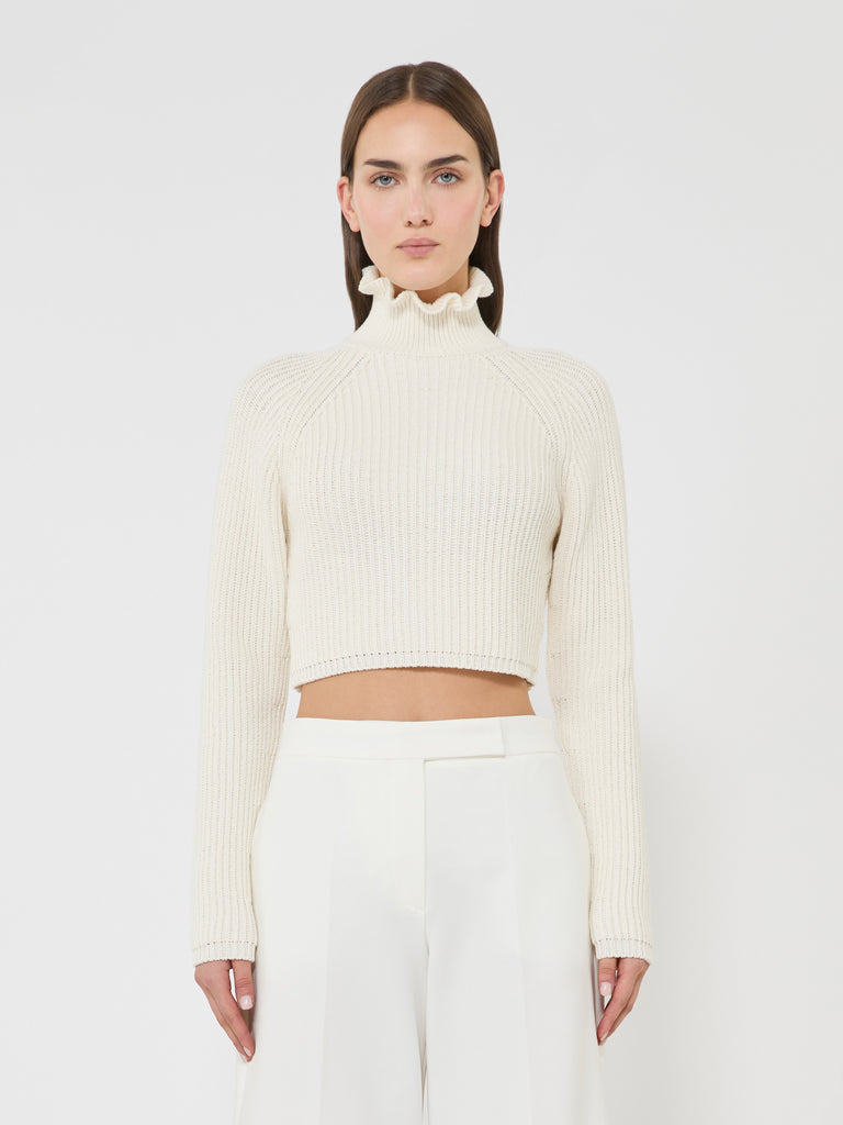max mara cotton cordonnet cropped jumper