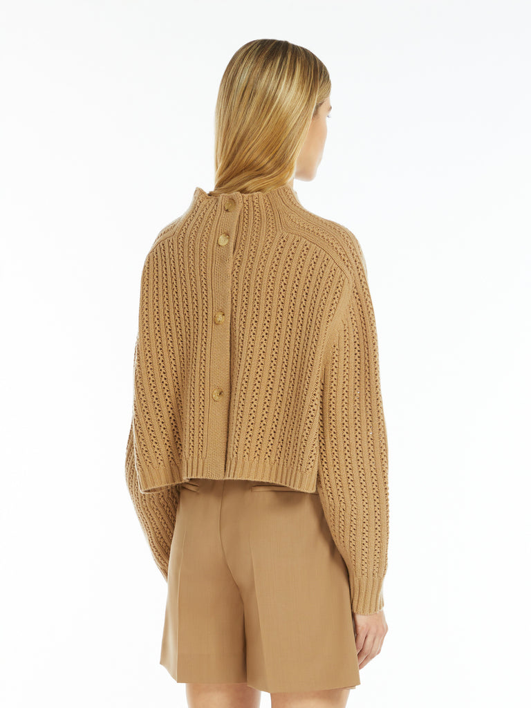 Wool and cashmere cropped jumper