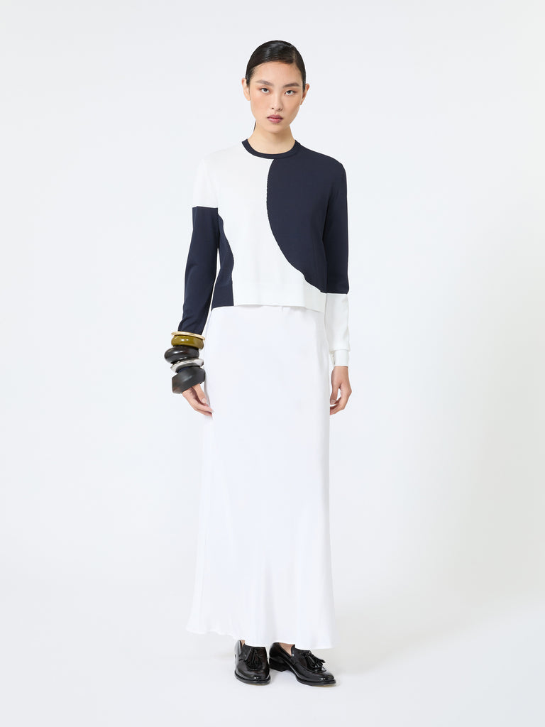 max mara slim-fit viscose crepe sweater