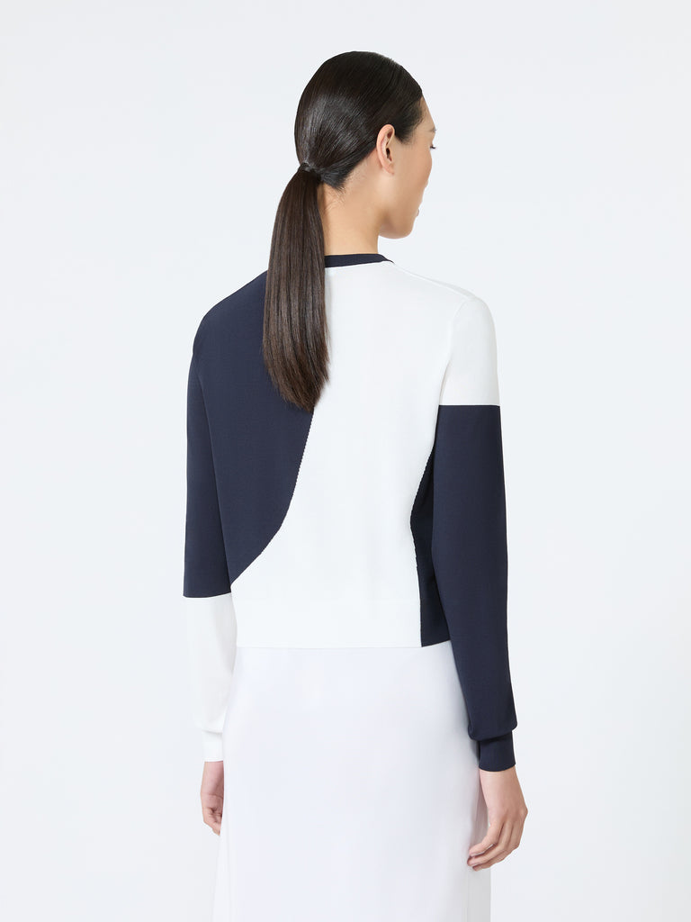 max mara slim-fit viscose crepe sweater