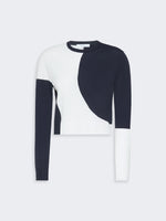 Slim-Fit Viscose Crepe Sweater for Women - White - Max Mara UAE