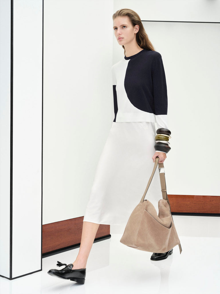 max mara slim-fit viscose crepe sweater