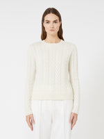 Slim-Fit Cashmere Pullover for Women - White - Max Mara UAE