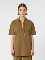 Viscose Crêpe Yarn Blouse for Women - Hazelnut Brown - Max Mara UAE