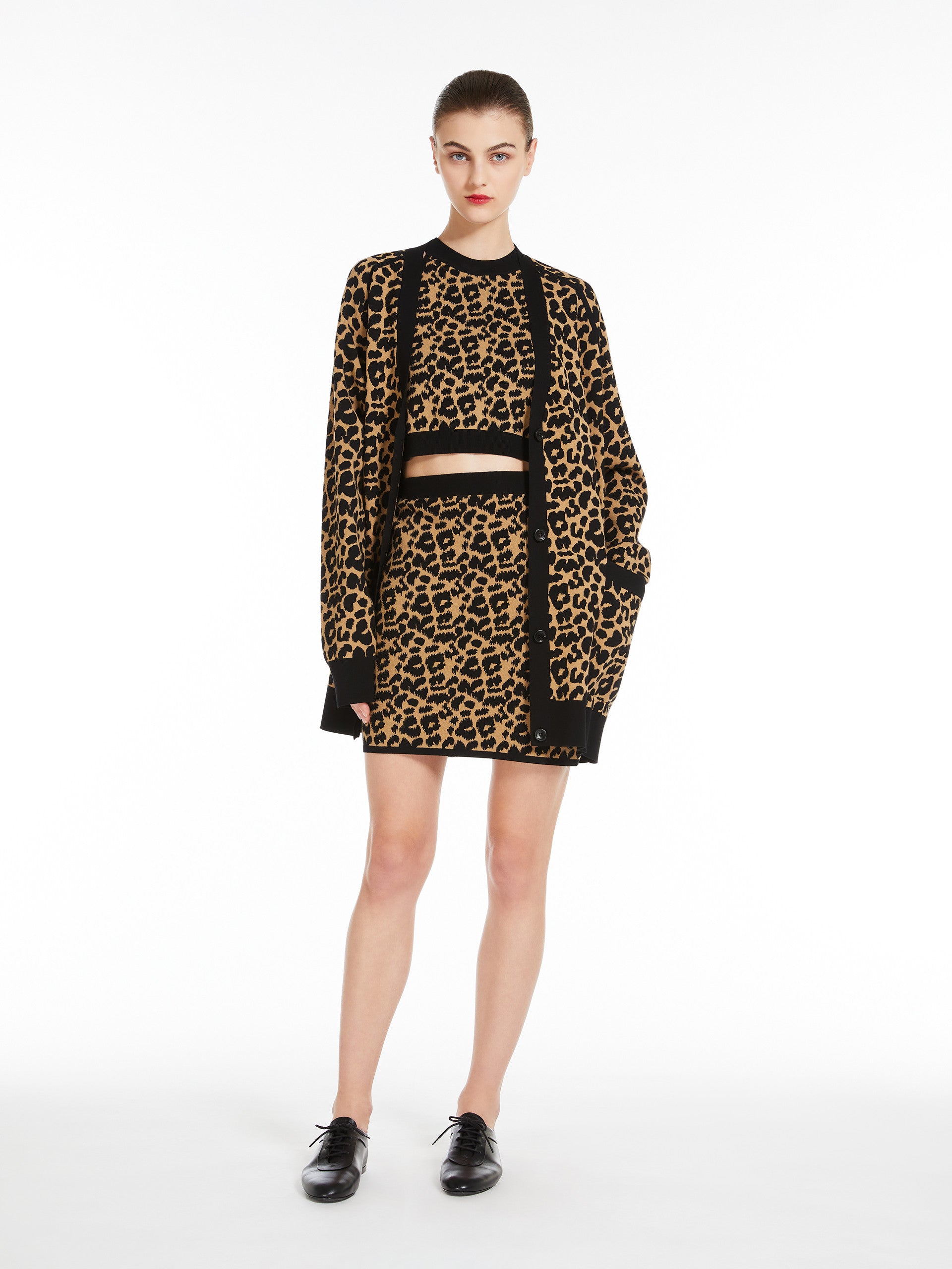 Jacquard Yarn Top for Women - Black - Max Mara UAE