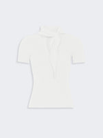 max mara viscose crepe sweater with scarf detail for women