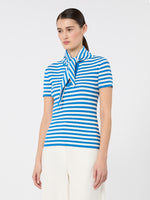 Viscose Crepe Sweater With Scarf Detail for Women - White - Max Mara UAE