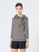 max mara viscose yarn sweater with scarf detail for women