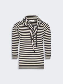 Viscose Yarn Sweater With Scarf Detail for Women - Stone - Max Mara UAE