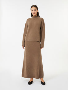 Boxy jumper in stretch cashmere yarn