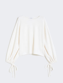 Fine Wool Yarn Sweater for Women - White - Max Mara UAE