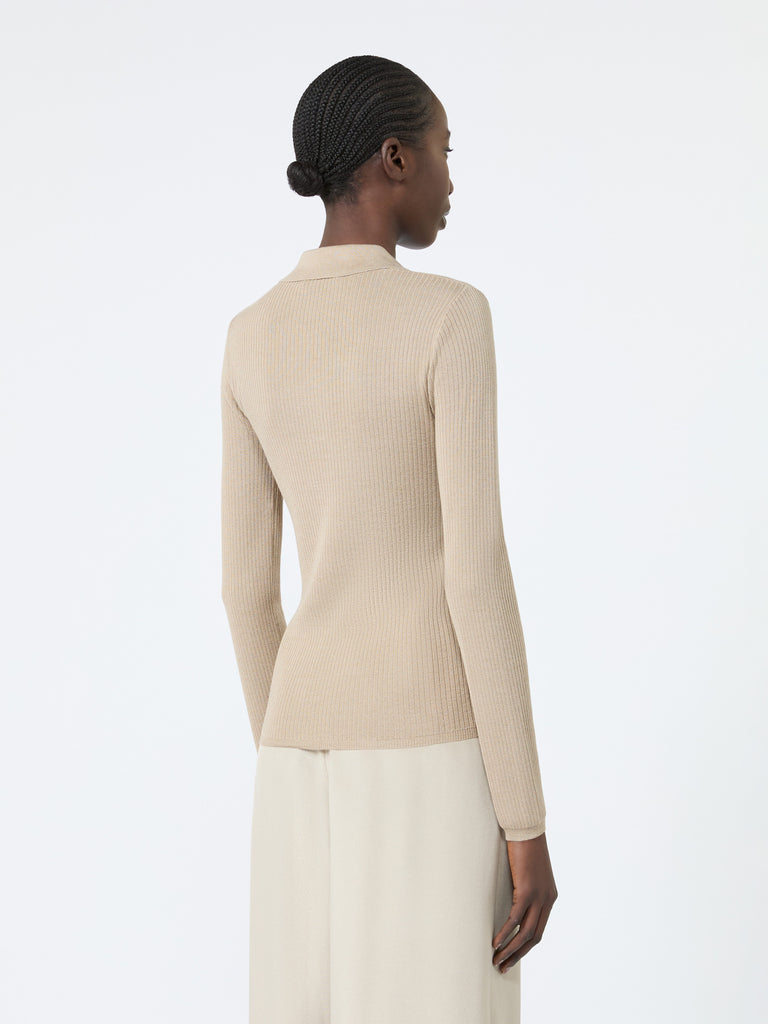 max mara cashmere and silk polo sweater