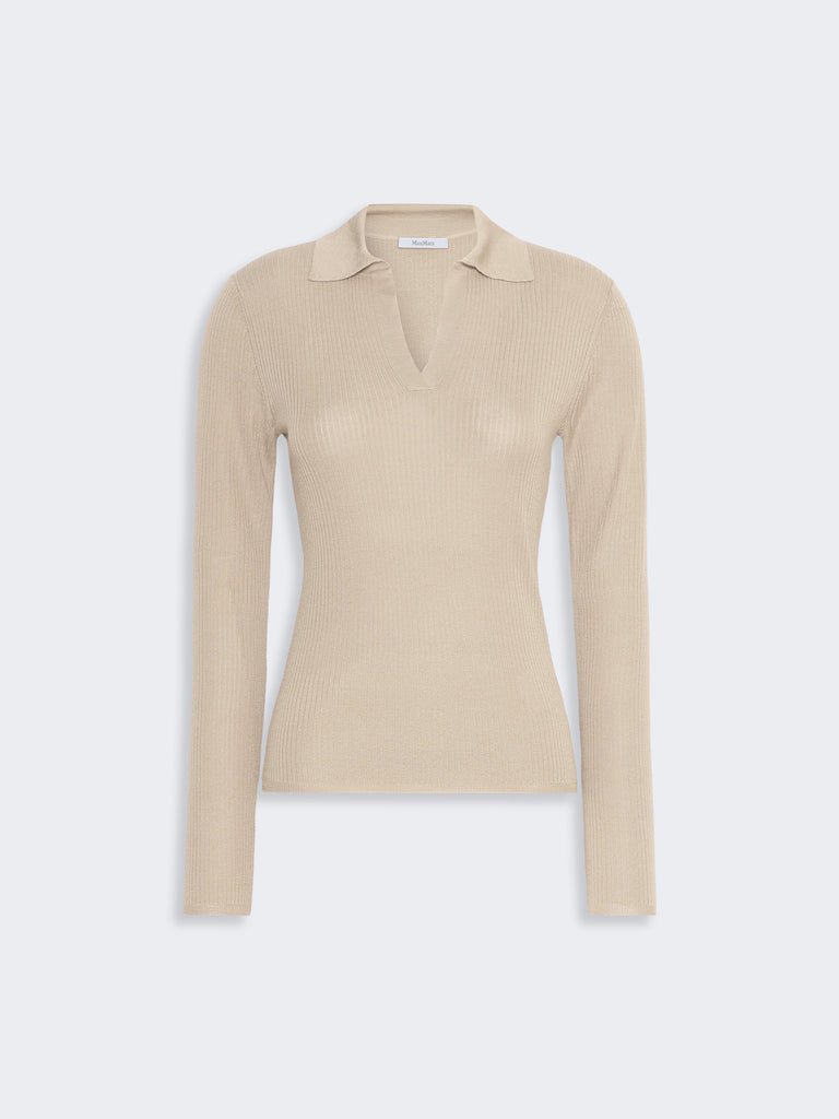 max mara cashmere and silk polo sweater